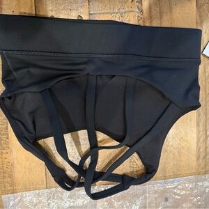 Black Strappy Sports Bra